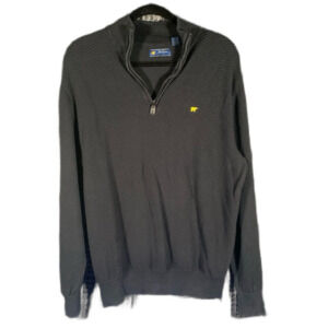 JACK NICKLAUS Men's 1/4 Zip Mock Turtleneck Golden Bear Golf Sweater M #806